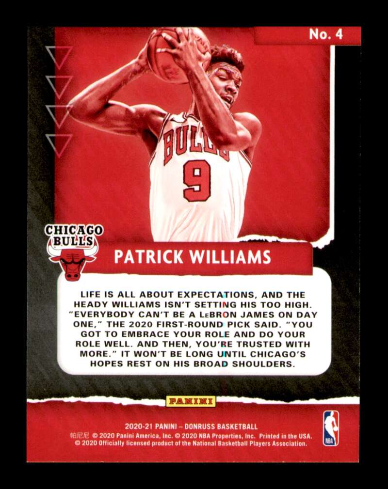 Load image into Gallery viewer, 2020-21 Donruss Great X-Pectations Patrick Williams #4 Rookie RC Image 2
