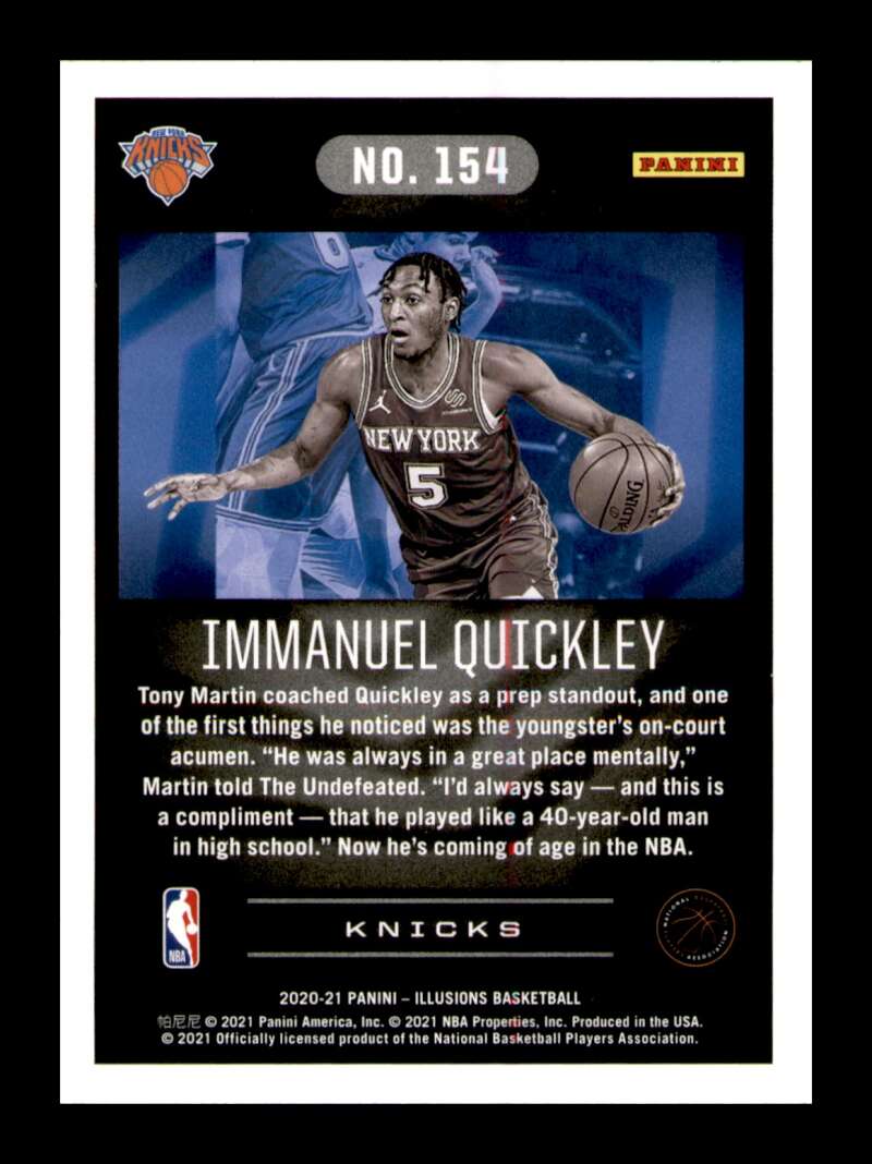 Load image into Gallery viewer, 2020-21 Panini Illusions Immanuel Quickley #154 Rookie RC Image 2
