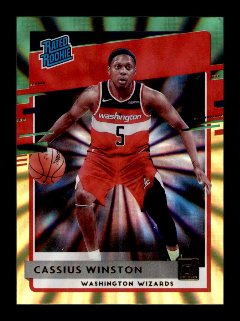 Load image into Gallery viewer, 2020-21 Donruss Green Yellow Laser Cassius Winston #249 Rookie RC Image 1
