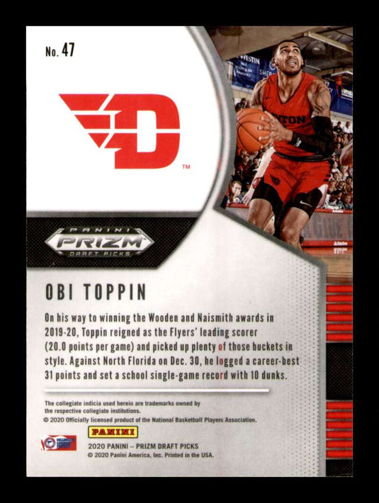 2020-21 Panini Prizm Draft Obi Toppin 