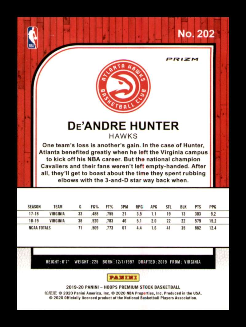 Load image into Gallery viewer, 2019-20 Hoops Premium Stock Silver Scope Prizm De&#39;Andre Hunter #202 Rookie RC Image 2
