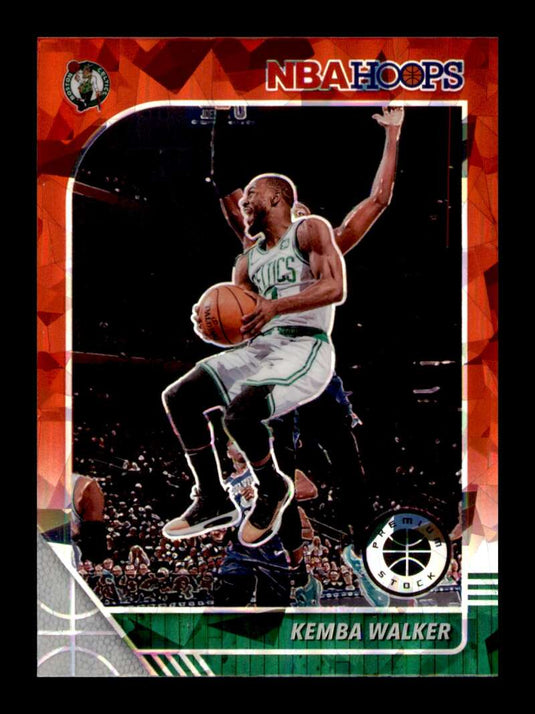 2019-20 Panini Hoops Premium Stock Red Cracked Ice Prizm Kemba Walker 