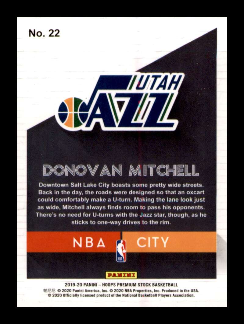 Load image into Gallery viewer, 2019-20 Panini Hoops Premium Stock NBA City Donovan Mitchell #22 Image 2
