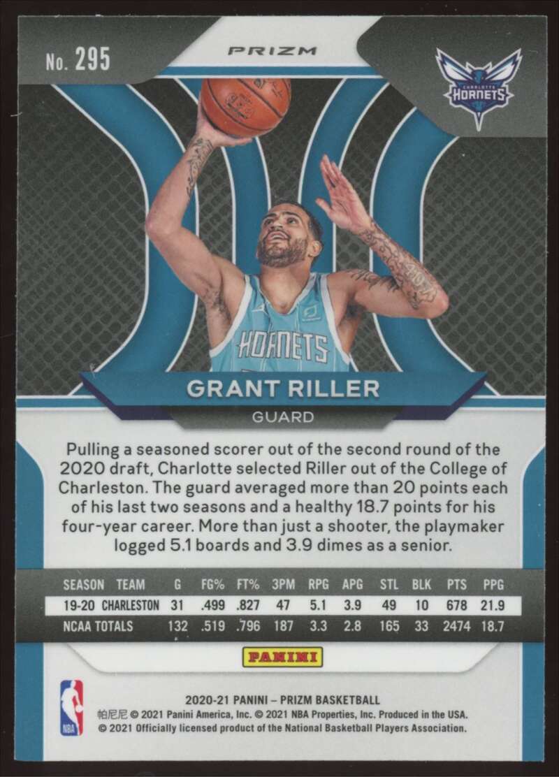 Load image into Gallery viewer, 2020-21 Panini Prizm Pink Cracked Ice Prizm Grant Riller #295 Rookie RC Image 2
