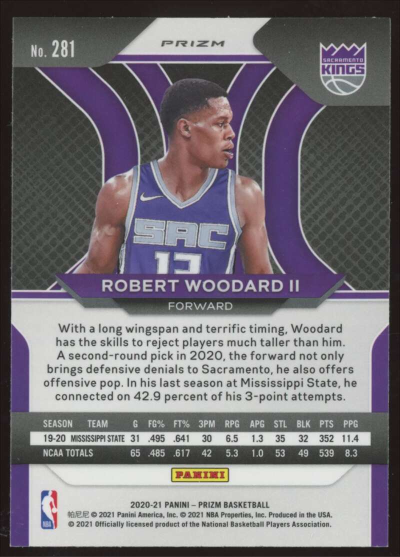 Load image into Gallery viewer, 2020-21 Panini Prizm Pink Cracked Ice Prizm Robert Woodard II #281 Rookie RC Image 2
