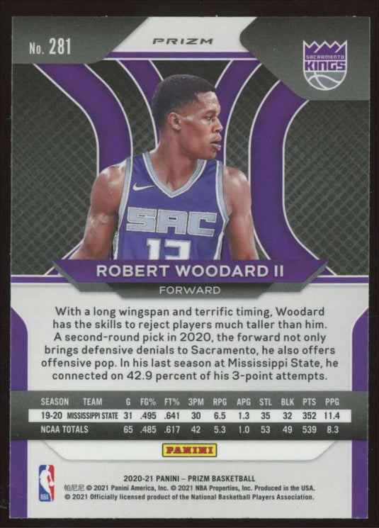 2020-21 Panini Prizm Pink Cracked Ice Prizm Robert Woodard II