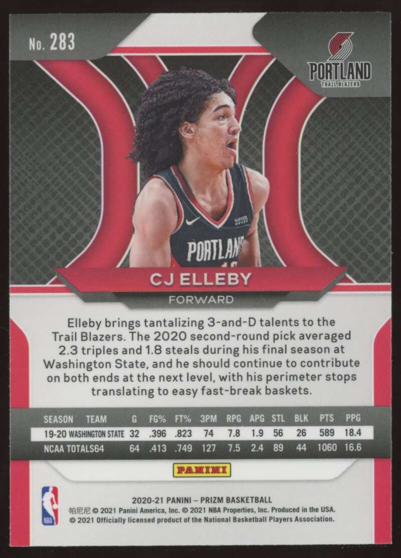 Load image into Gallery viewer, 2020-21 Panini Prizm CJ Elleby #283 Rookie RC Image 2
