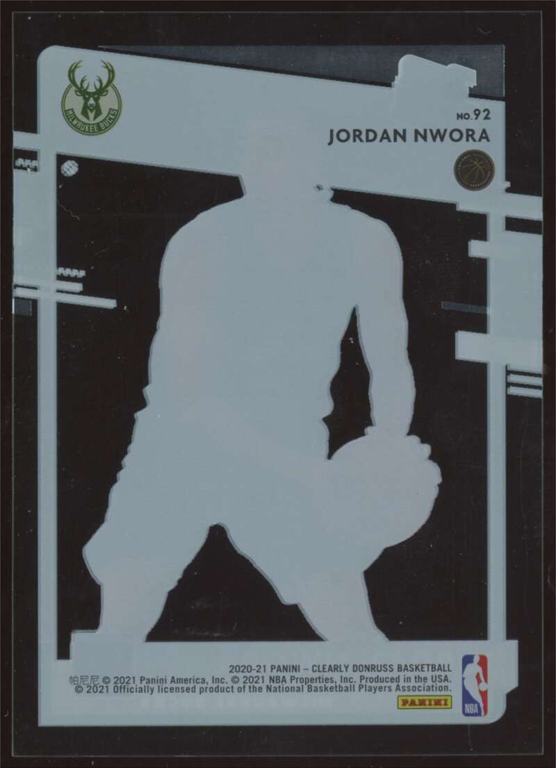 Load image into Gallery viewer, 2020-21 Clearly Donruss Jordan Nwora #92 Rookie RC Image 2
