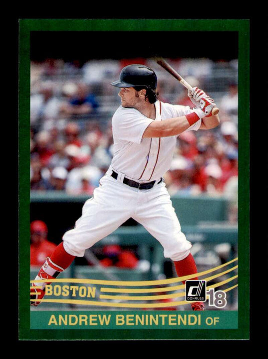 2018 Donruss Holo Green Andrew Benintendi