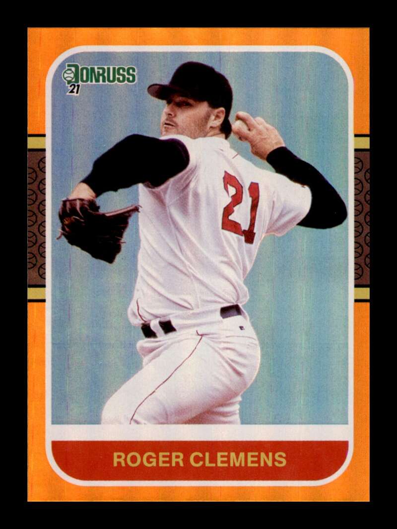 Load image into Gallery viewer, 2021 Donruss Holo Orange Roger Clemens #236 Short Print SP Image 1
