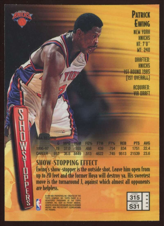 1997-98 Topps Finest Patrick Ewing 