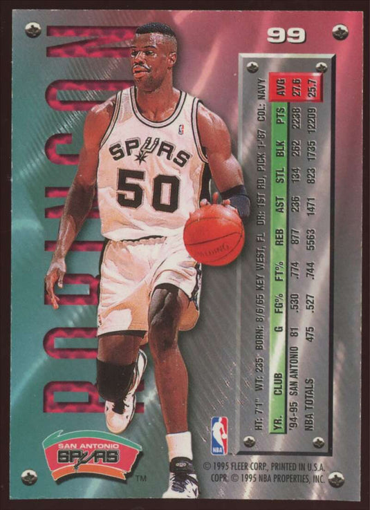 1995-96 Fleer Metal Silver Spotlight David Robinson 