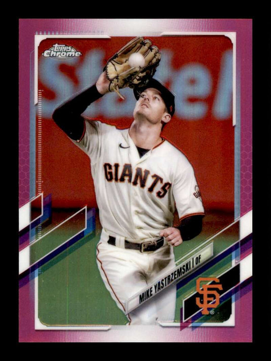 2021 Topps Chrome Pink Refractor Mike Yastrzemski