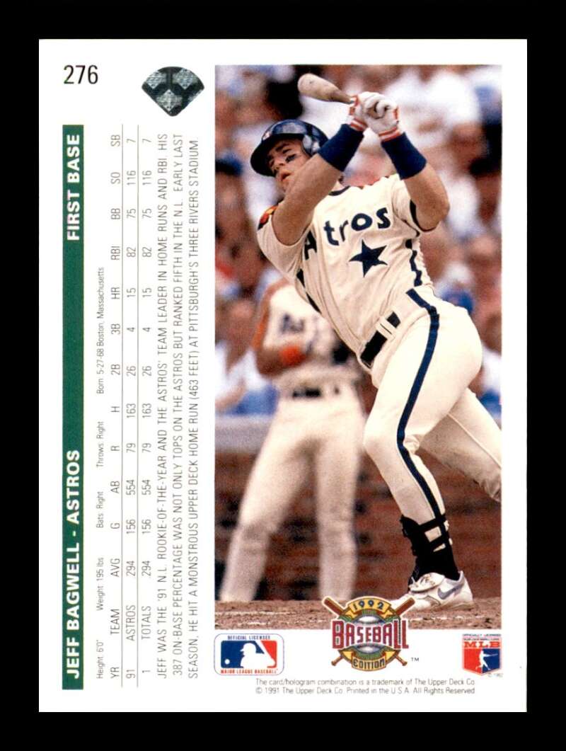 Load image into Gallery viewer, 1992 Upper Deck Jeff Bagwell #276 Image 2
