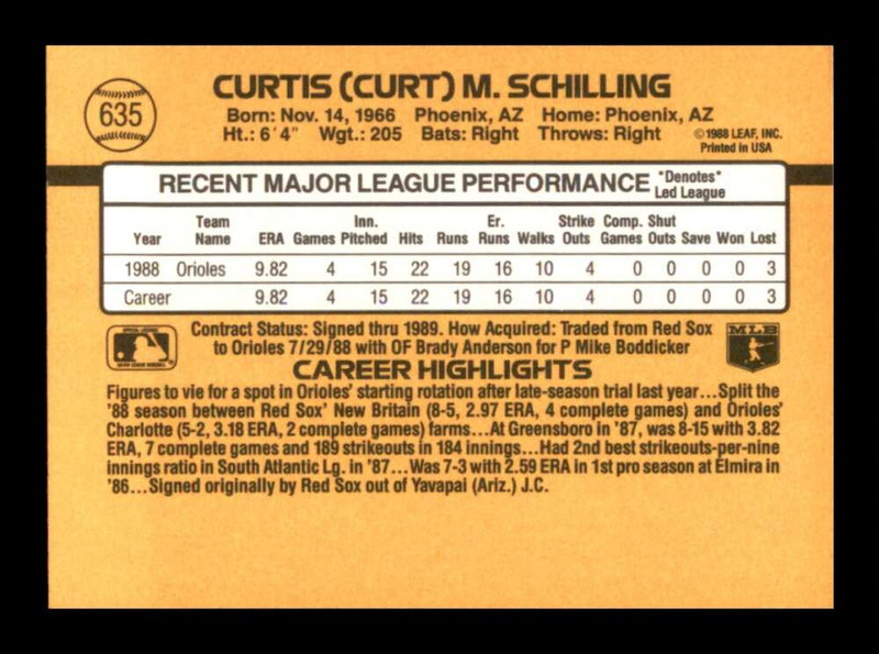 Load image into Gallery viewer, 1989 Donruss Curt Schilling #635 Rookie RC Image 2
