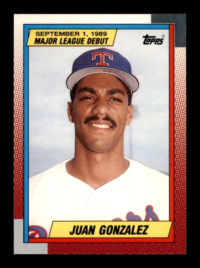 Load image into Gallery viewer, 1990 Topps Major League Debut 1989 Juan Gonzalez #43 Rookie RC Image 1
