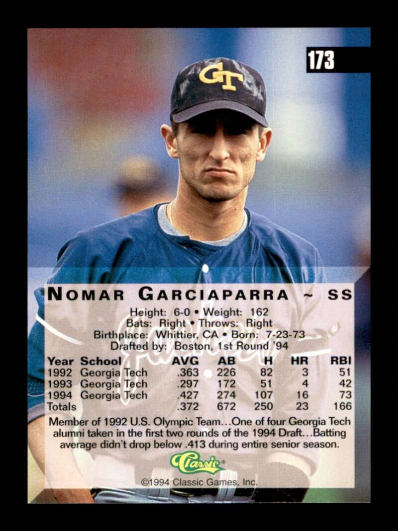 Load image into Gallery viewer, 1994 Classic Four Sport Nomar Garciaparra #173 Rookie RC Image 2
