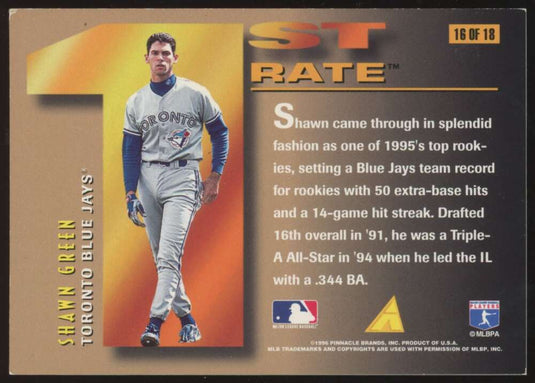 1995 Pinnacle 1st Rate Shawn Green