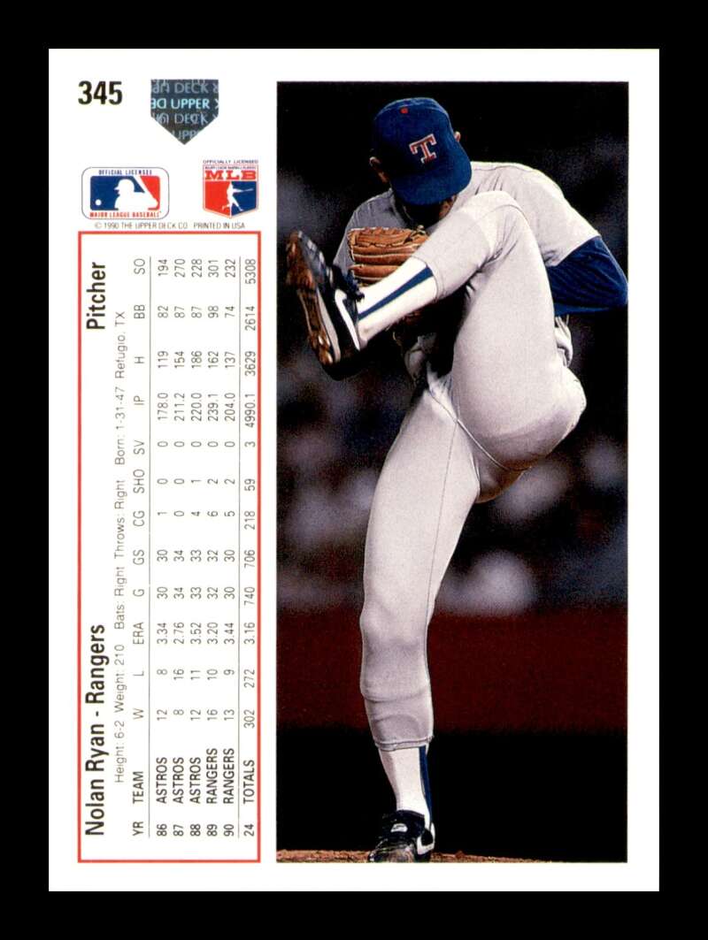 Load image into Gallery viewer, 1991 Upper Deck Nolan Ryan #345 Image 2
