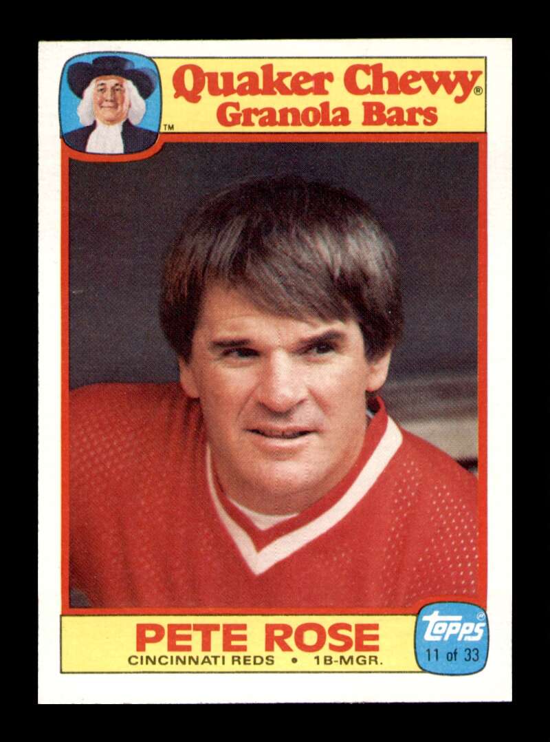 Load image into Gallery viewer, 1986 Topps Quaker Granola Pete Rose #11 Image 1
