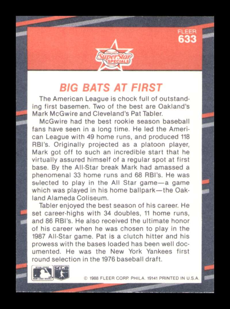 Load image into Gallery viewer, 1988 Fleer Mark McGwire #633 Image 2
