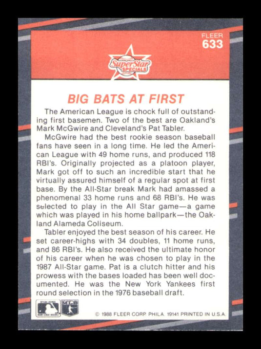 1988 Fleer Mark McGwire 