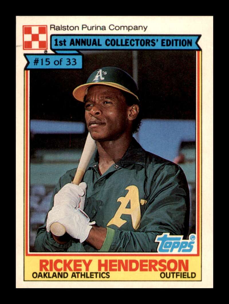 Load image into Gallery viewer, 1984 Topps Ralston Purina Rickey Henderson #15 Image 1
