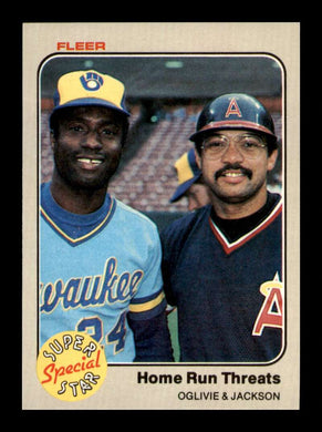 1983 Fleer Ben Oglivie Reggie Jackson 