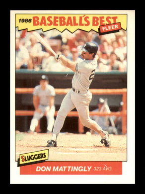 1986 Fleer Baseball's Best Sluggers vs. Pitchers Don Mattingly 