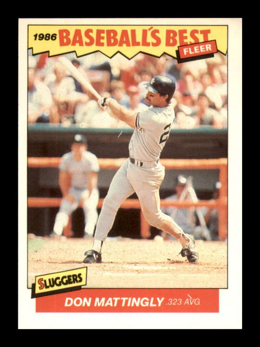 1986 Fleer Baseball's Best Sluggers vs. Pitchers Don Mattingly