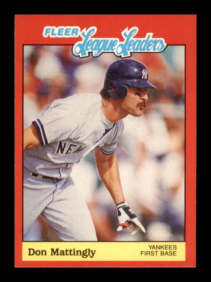 Load image into Gallery viewer, 1989 Fleer League Leaders Don Mattingly #25 Image 1
