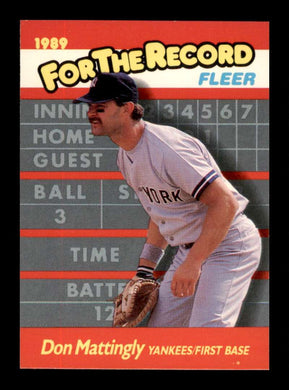 1989 Fleer For The Record Don Mattingly 