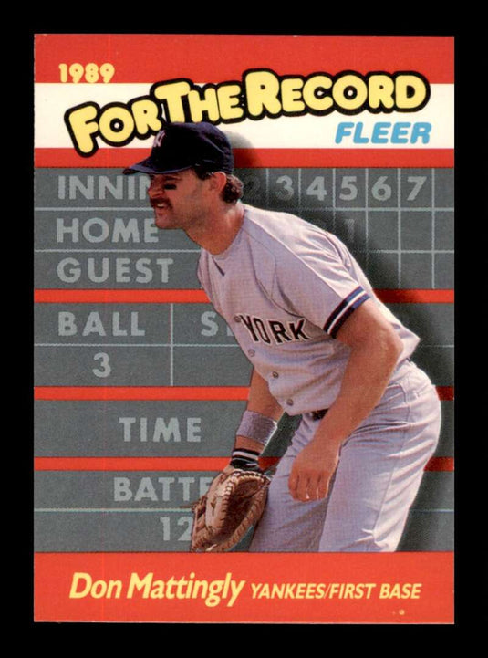 1989 Fleer For The Record Don Mattingly