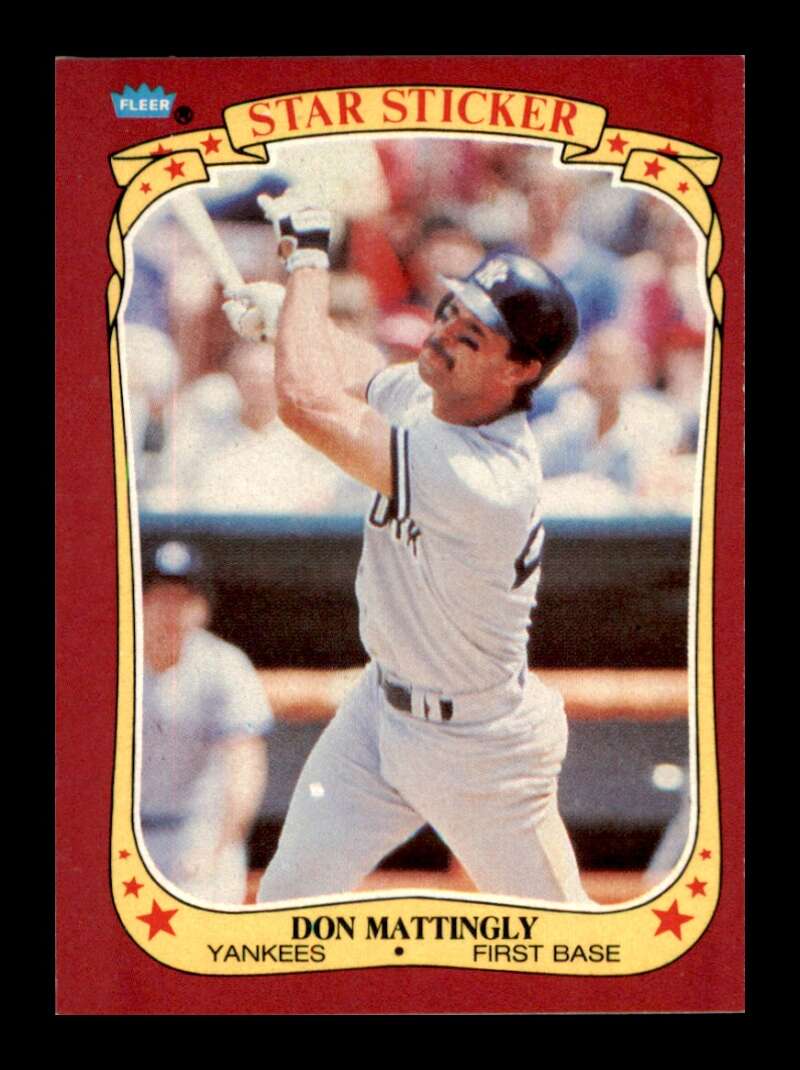 Load image into Gallery viewer, 1986 Fleer Star Stickers Don Mattingly #72 Image 1
