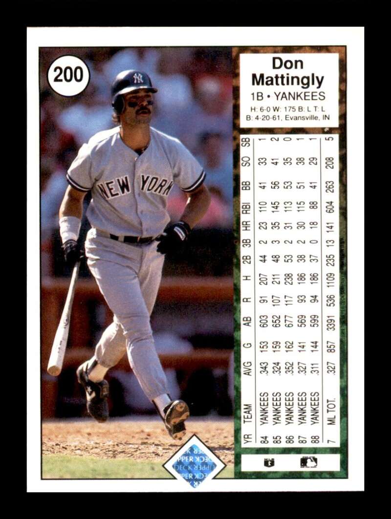 Load image into Gallery viewer, 1989 Upper Deck Don Mattingly #200 Image 2
