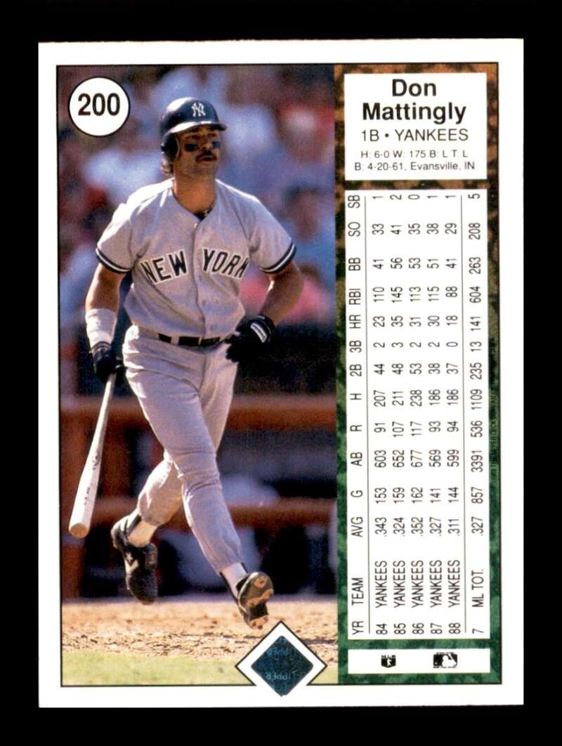 Load image into Gallery viewer, 1989 Upper Deck Don Mattingly #200 Image 2
