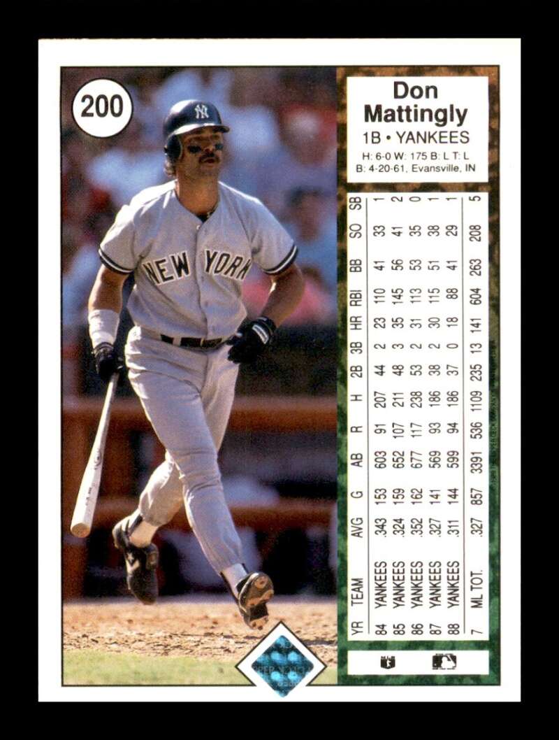 Load image into Gallery viewer, 1989 Upper Deck Don Mattingly #200 Image 2
