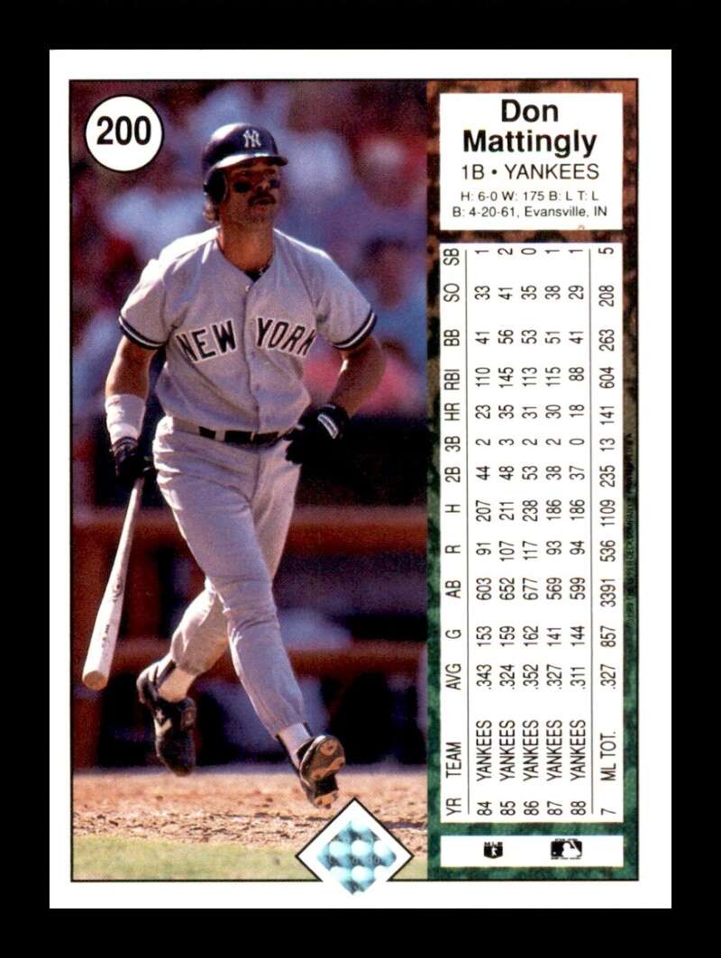 Load image into Gallery viewer, 1989 Upper Deck Don Mattingly #200 Image 2
