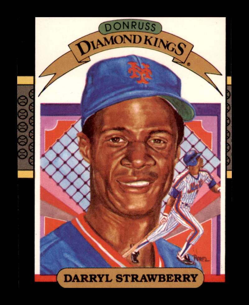 Load image into Gallery viewer, 1987 Donruss Diamond Kings Darryl Strawberry #4 New York Mets Image 1
