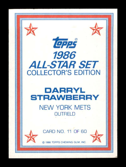 1986 Topps Darryl Strawberry