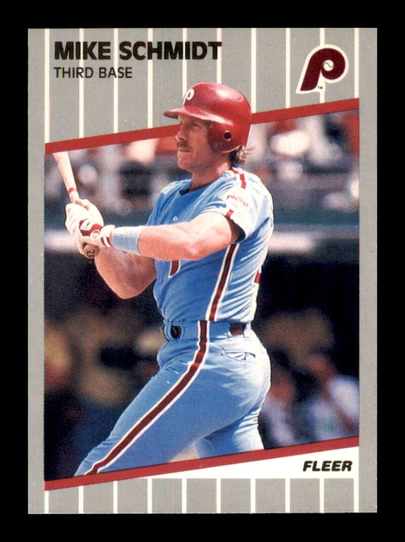 Load image into Gallery viewer, 1989 Fleer Mike Schmidt #582 Philadelphia Phillies Image 1
