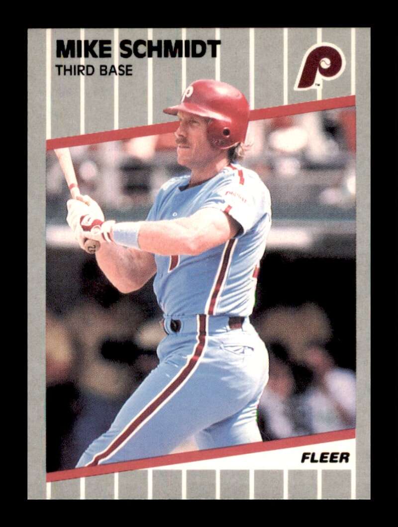 Load image into Gallery viewer, 1989 Fleer Mike Schmidt #582 Philadelphia Phillies Image 1
