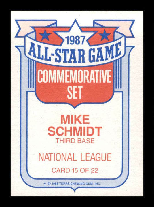 1988 Topps Glossy All-Stars Mike Schmidt 