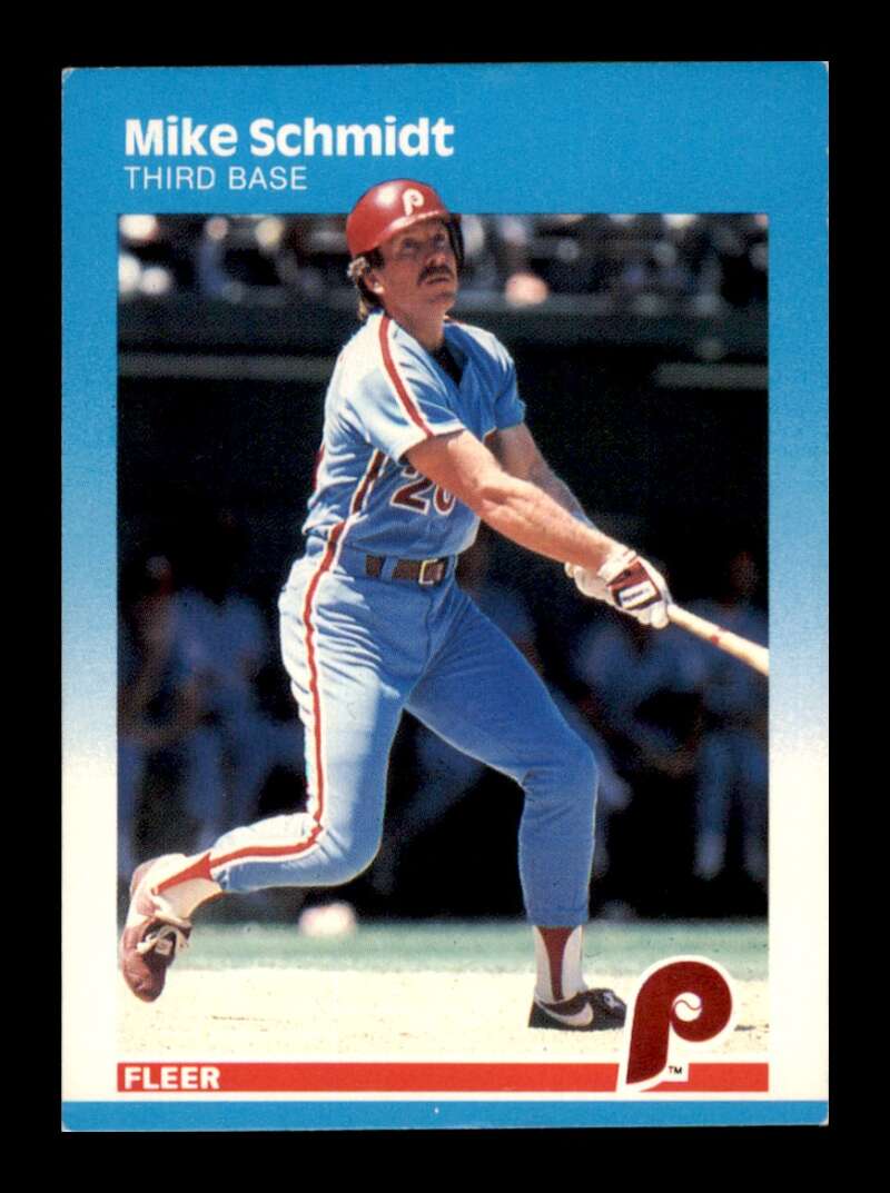 Load image into Gallery viewer, 1987 Fleer Mike Schmidt #187 Philadelphia Phillies Image 1
