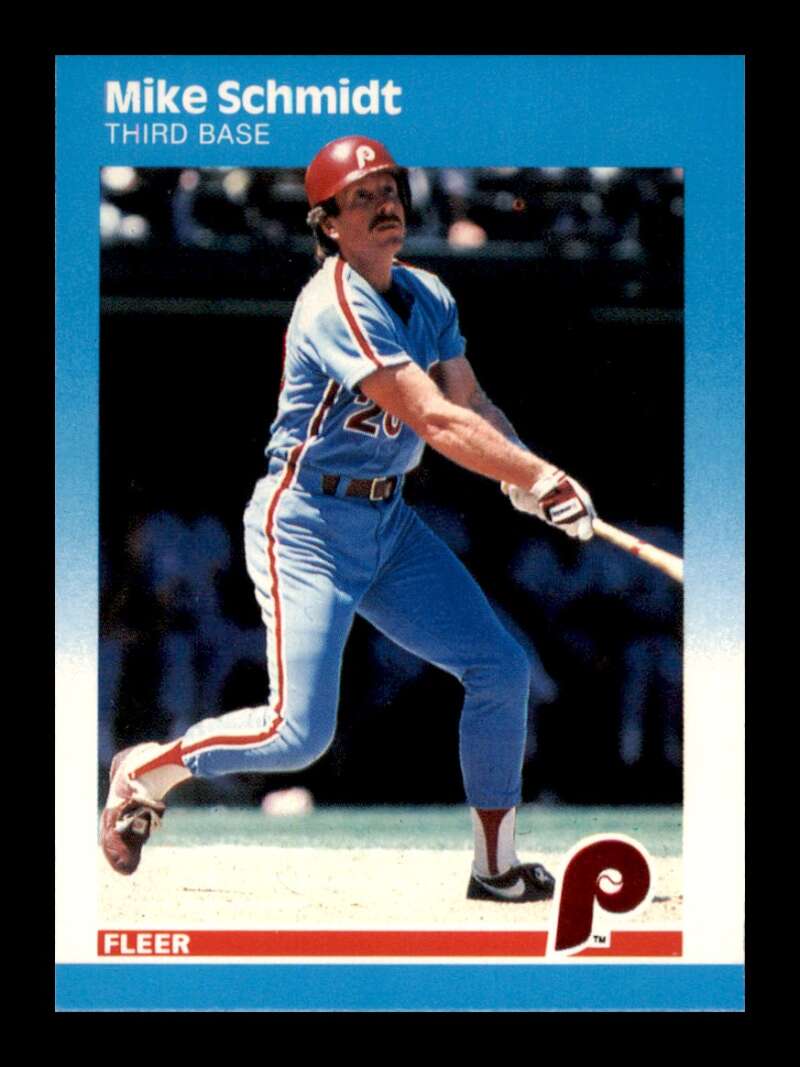 Load image into Gallery viewer, 1987 Fleer Mike Schmidt #187 Philadelphia Phillies Image 1
