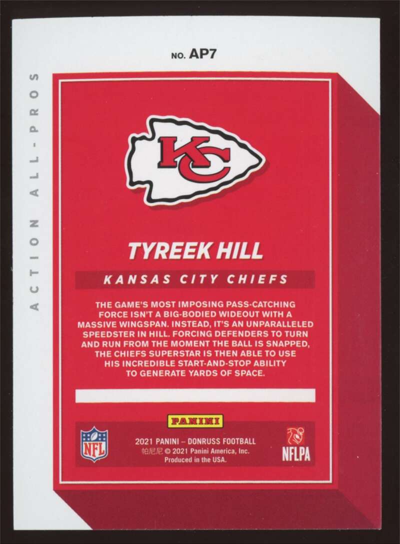 Load image into Gallery viewer, 2021 Donruss Action All-Pros Tyreek Hill #AP7 Image 2
