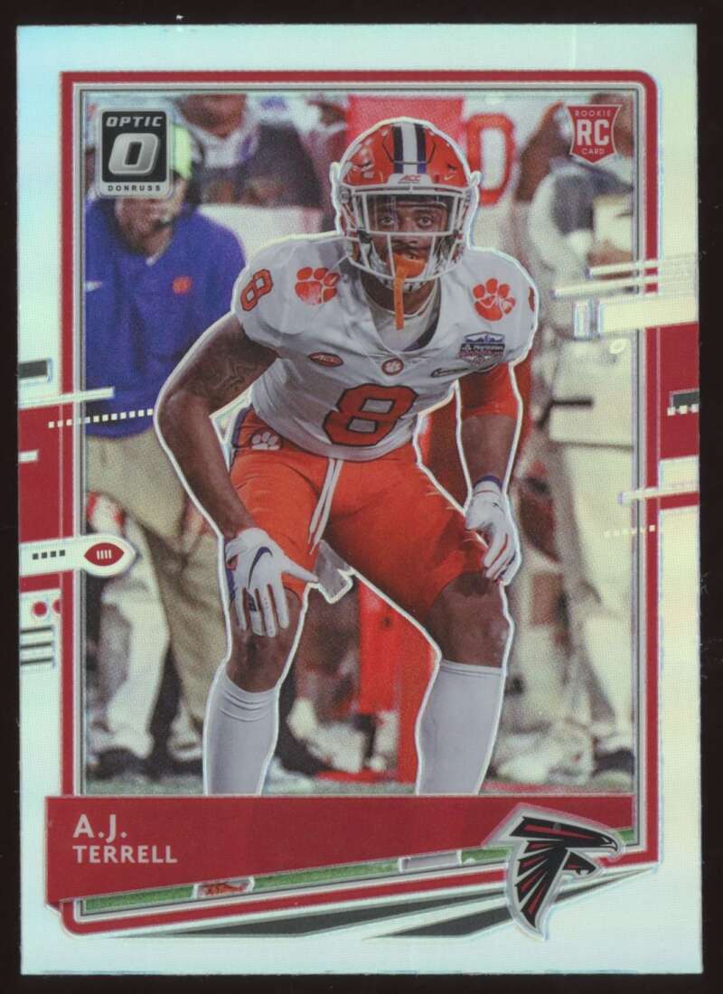 Load image into Gallery viewer, 2020 Donruss Optic Silver Prizm Holo A.J Terrell #105 Rookie RC Falcons  Image 1
