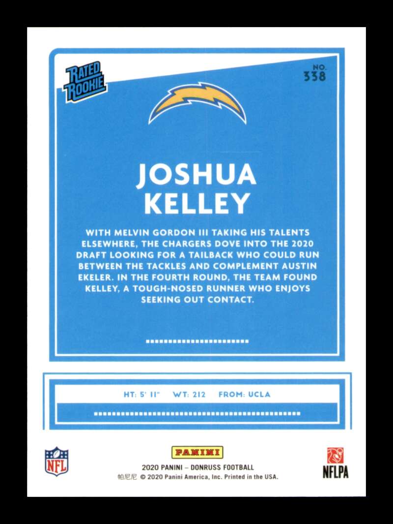 Load image into Gallery viewer, 2020 Donruss Press Proof Blue Joshua Kelley #338 Rookie RC SP Image 2
