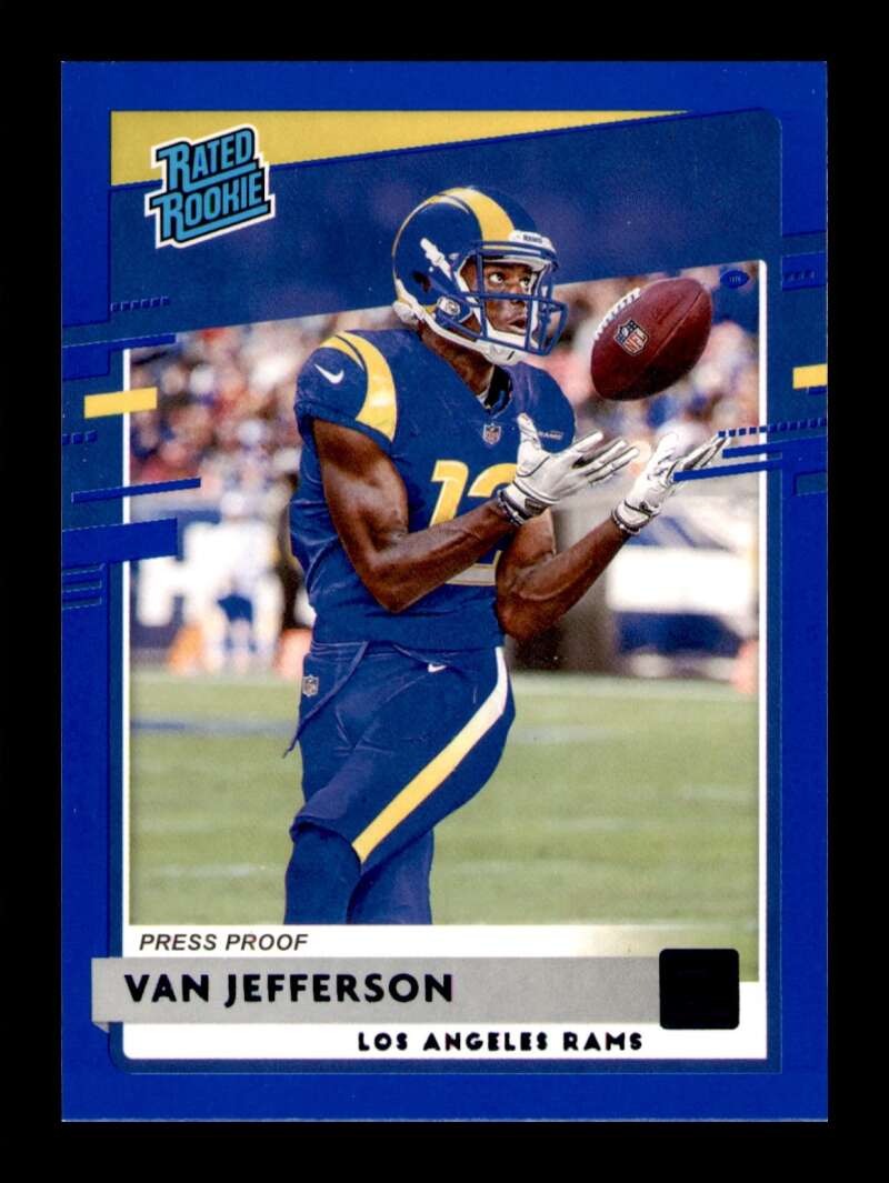 Load image into Gallery viewer, 2020 Donruss Press Proof Blue Van Jefferson #326 Rookie RC SP Image 1
