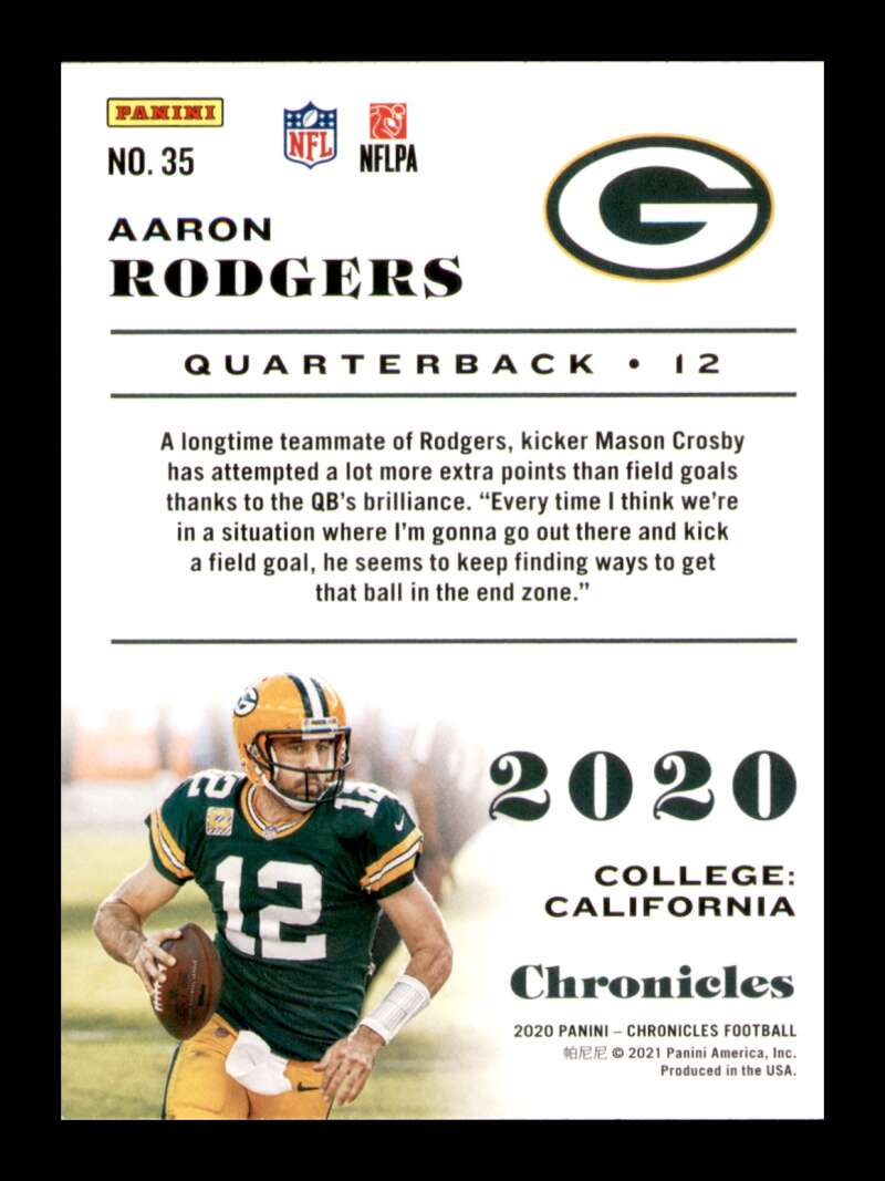 Load image into Gallery viewer, 2021 Panini Chronicles Pink Aaron Rodgers #35 Short Print SP Image 2
